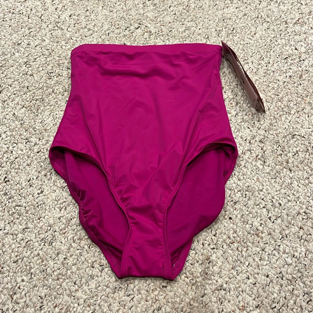 NWT Spanx High Waist Swimsuit Bottoms Berry Pink Sizes 8 and 10